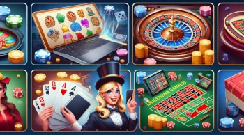 versikt av populra casinospel som slots, blackjack, roulette och baccarat p spela-casino.se