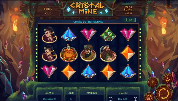 Crystal Mine spelautomat