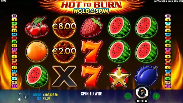 Hot to Burn Hold and Spin
