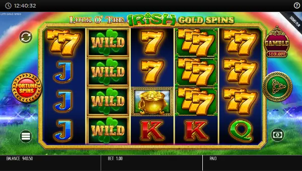 Luck O The Irish Gold Spins