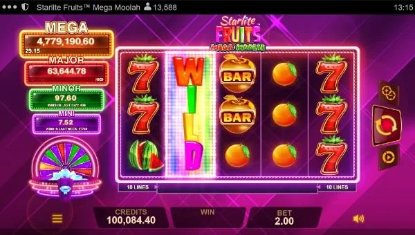 Starlite Fruits Mega Moolah
