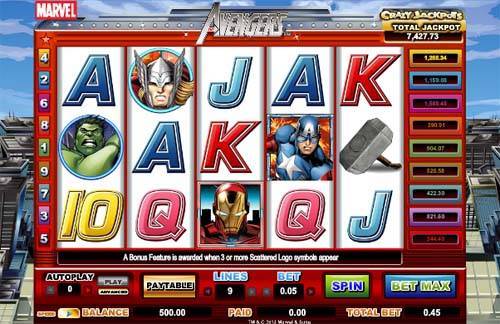 The Avengers spelautomat