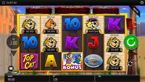 Top Cat Most Wanted Jackpot King videoslot